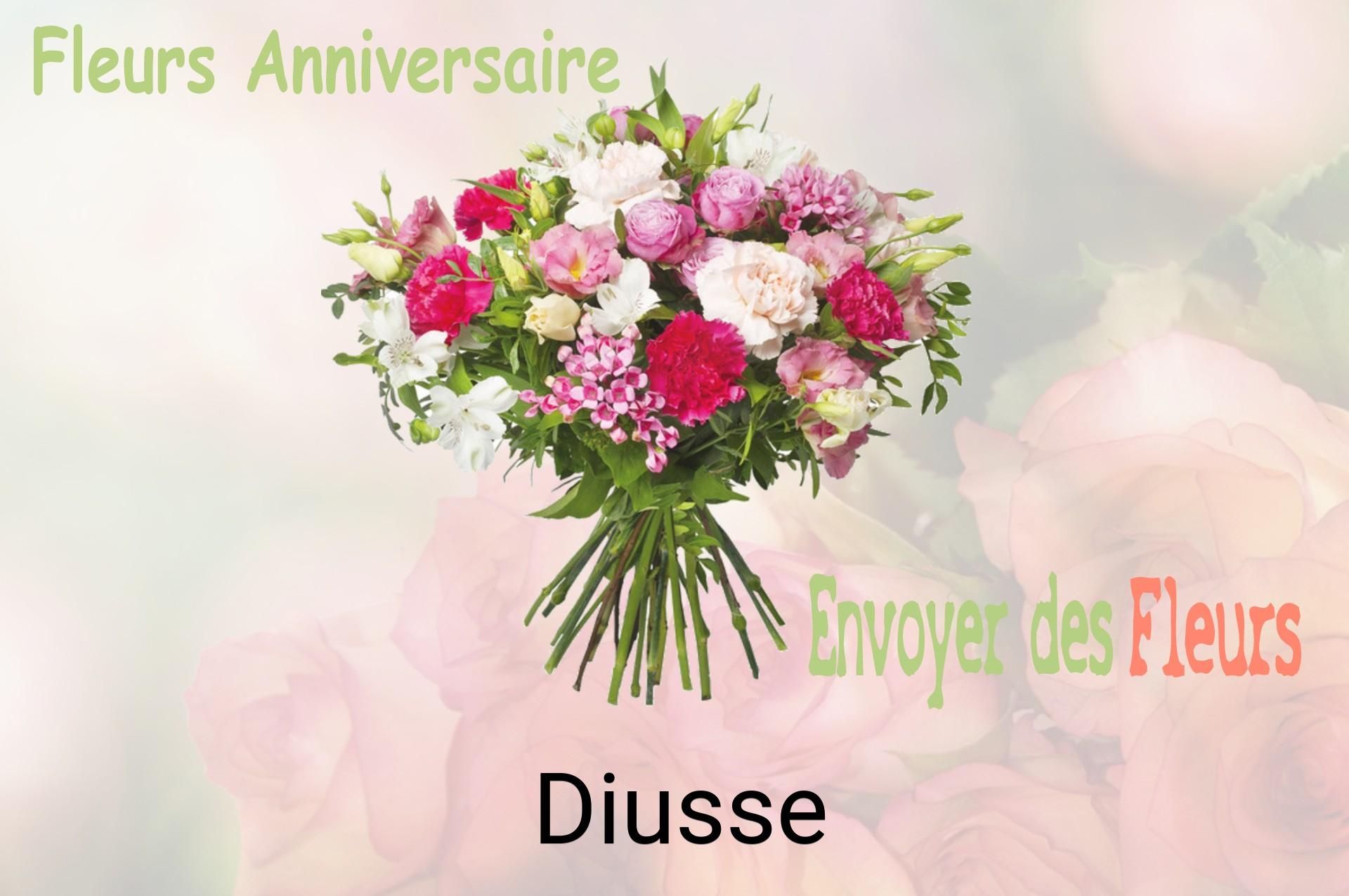 Bouquet de fleurs d’anniversaire livré à Diusse